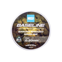 Šnúra Nash Baseline Sinking Braid Camo 20lb/0.20mm 1200m