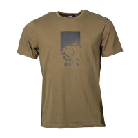 Tričko Nash Make It Happen T-Shirt Fish Logo Green